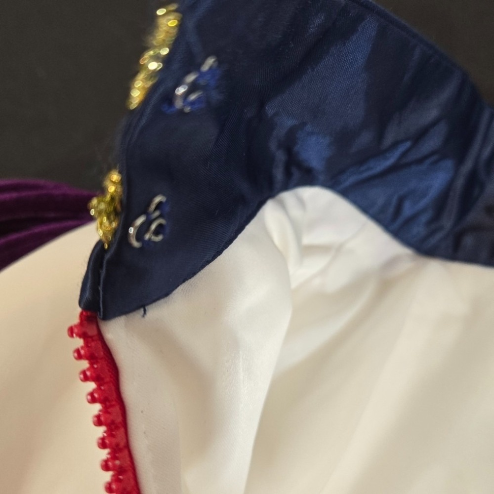 Cos Monde Cosplay Emperor Jacket Women's Large Purple Velvet Sash Epaulets - Picture 5 of 16